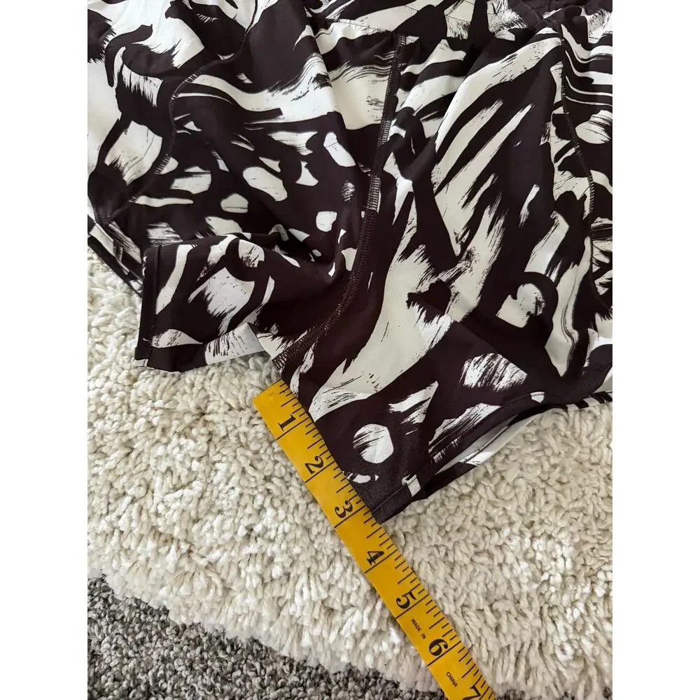Lululemon hotty hot high rise monarch bloom bone espresso/bone size 6